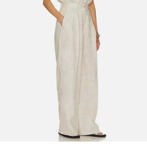 Elegant Cream Wide-Leg Pants